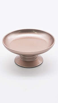 真鍮　供物台　パールピンク