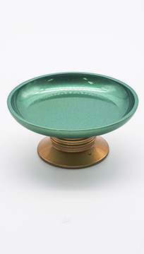 真鍮　供物台　グリーンゴールド