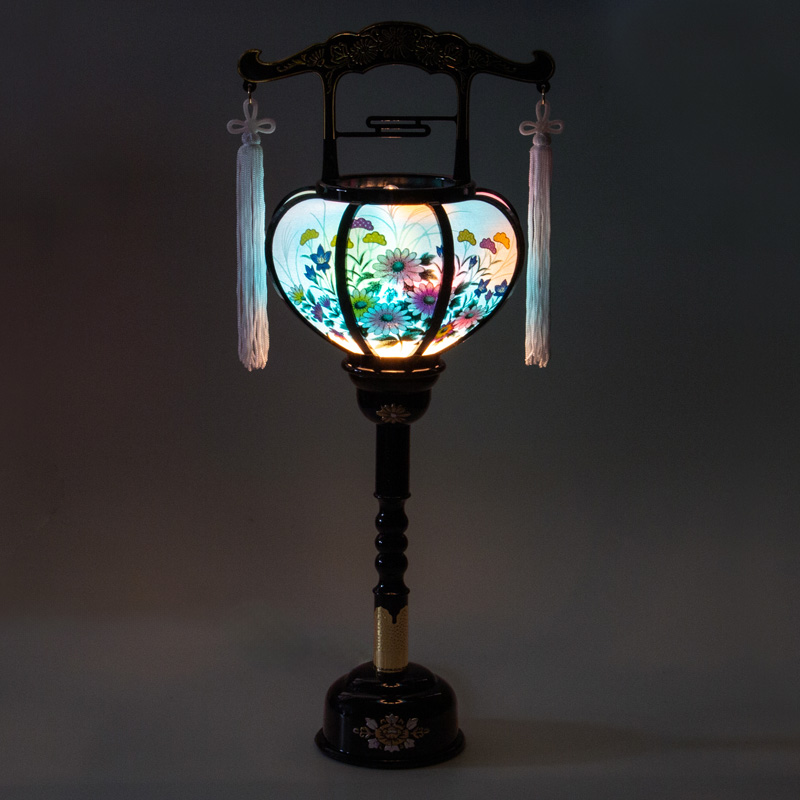 置き型回転行灯 (張特小 黒) の対(ペア)