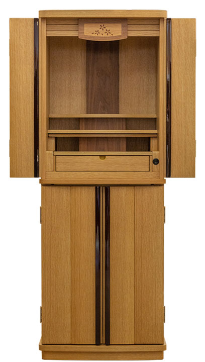 モダン調　直置　花　ホワイトオーク製