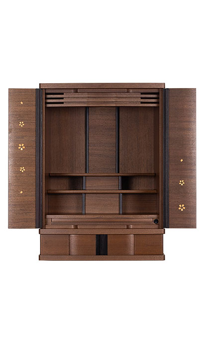 モダン調　上置　紀香　28　ウォールナット製